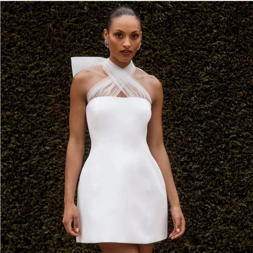 Meshki - Maryam Tulle Bow Mini Dress - Size XXL (pre alterations)